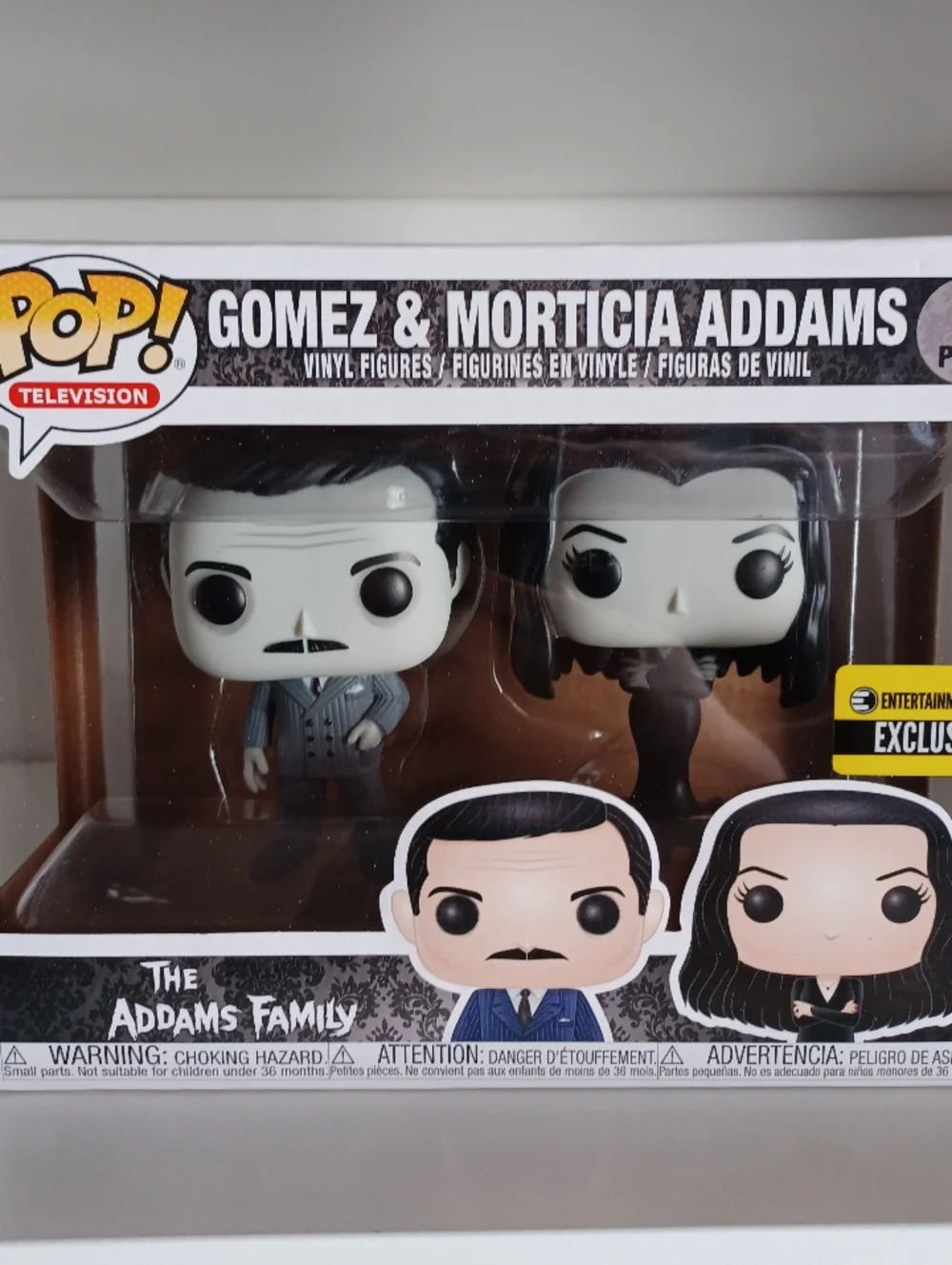 Gomez And Morticia Addams B&W 2 Pack From The Addams‎ Family Vinyl Funko Pops